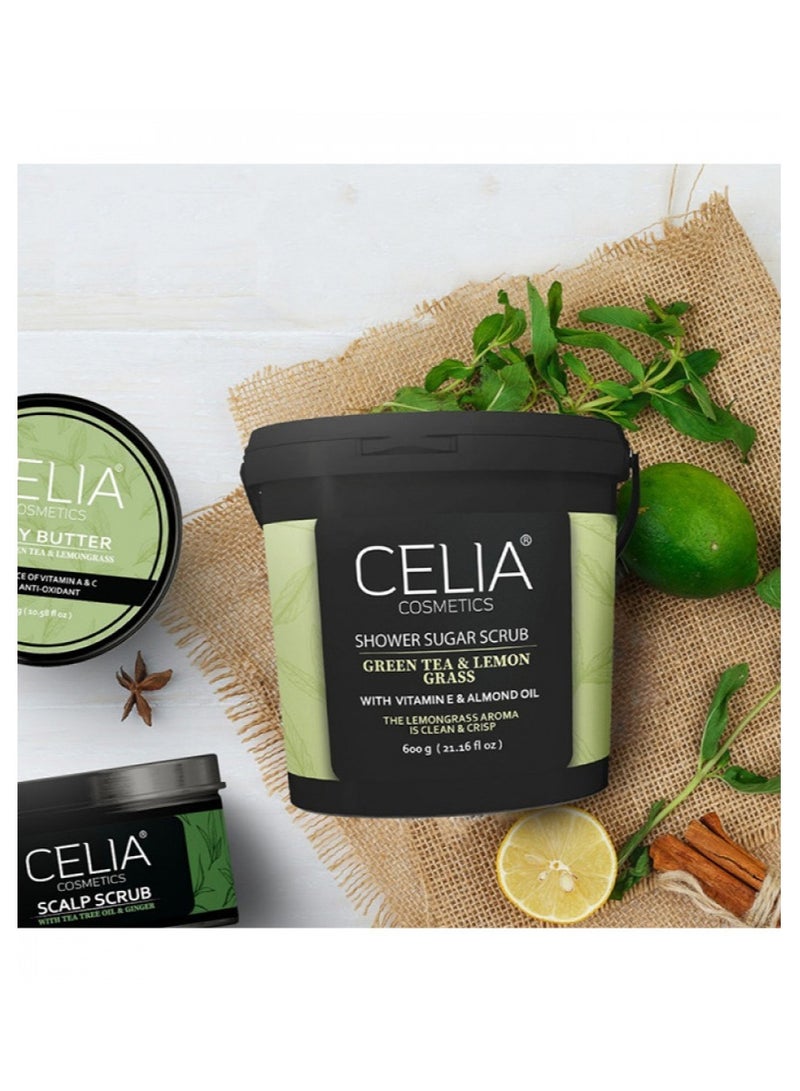 CELIA COSMETICS Celia Sugar Foam Scrub with Green Tea and Lemongrass 600g - Image 2