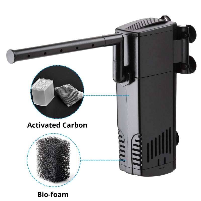 NICREW Aquarium Internal Filter, Submersible Power Filter for Fish Tanks 40-66 Gallon, 264 GPH - Image 5