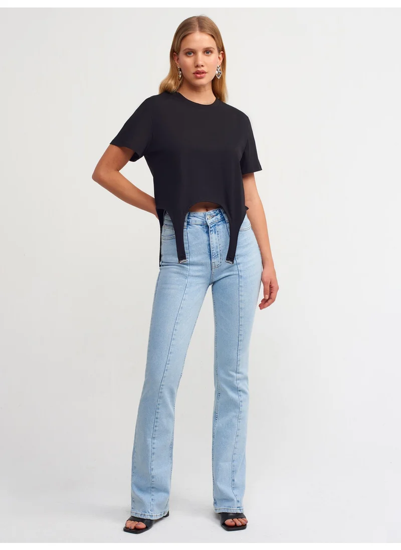 Dilvin 30159 Crew Neck T-Shirt-Black