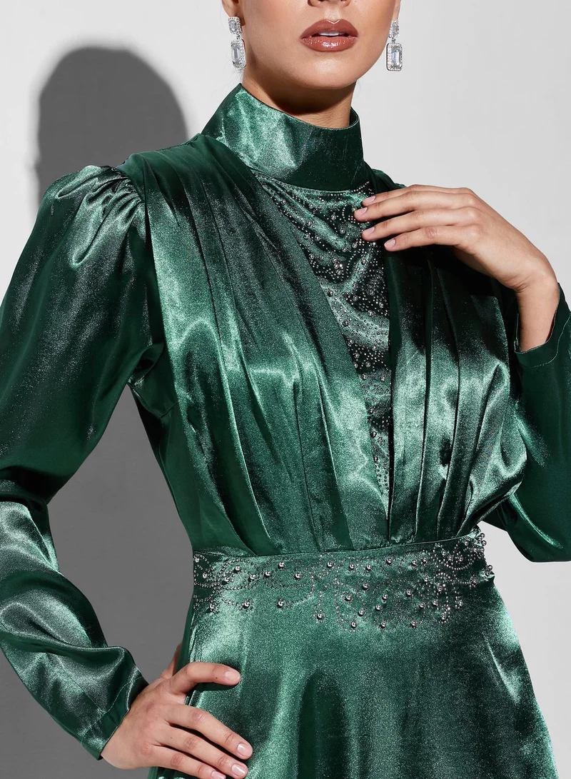 Khizana Embellished Front & Waist Dress