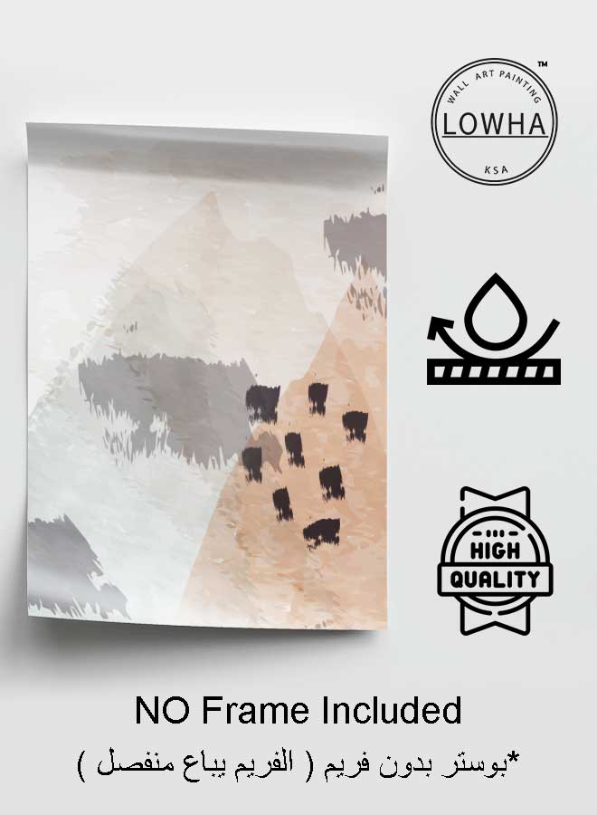 LOWHA Poster Painting Art With Four Separate Pieces Of Double-Sided Stickers Abstract Mountain And Botanical Art For Home Bedroom Living Room And Office Decor - Image 3
