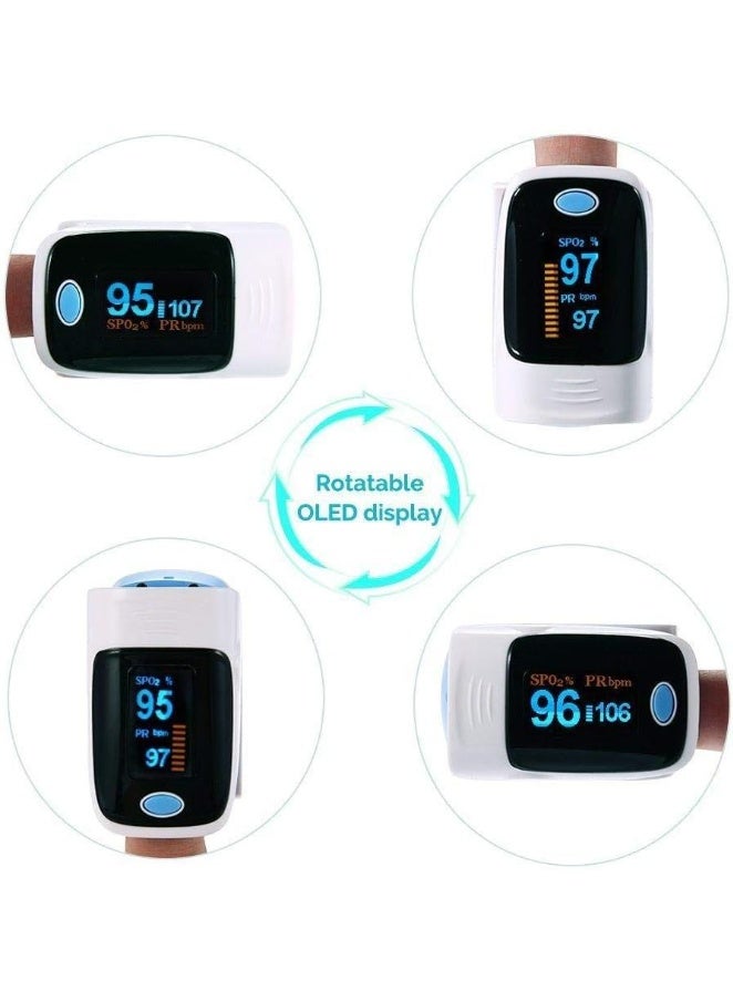 Pulse Oximeter جهاز قياس الأكسجين بالنبض مع مراقبة معدل ضربات القلب – قياس دقيق لـ SpO2 والنبض وشاشة LED متنقلة - Image 2