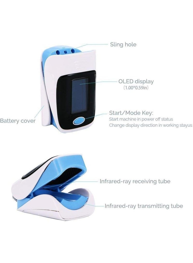 Pulse Oximeter جهاز قياس الأكسجين بالنبض مع مراقبة معدل ضربات القلب – قياس دقيق لـ SpO2 والنبض وشاشة LED متنقلة - Image 4