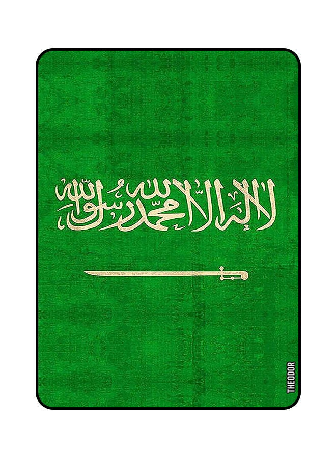 Theodor Protective Flip Case Cover For Samsung Galaxy A7 2020 10.4 Inches with Auto Wake/Sleep Saudi Arabia Flag Vintage Copy - Image 1