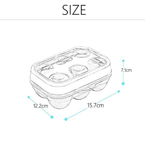 JAMOR 6 Grid Egg Storage Box Refrigerator Crisper Egg Protection Box Portable Egg Carriage Container For Camping Picnic Essential (Blue) - Image 3