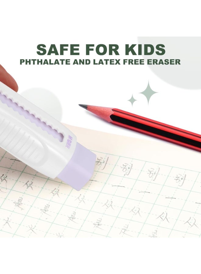 M&G Sliding Retractable PVC Pencil Eraser with Push-Pull Design, Soft Rubber Eraser for Students, Kids, School, Office, Home, Artists and Architects, Purple, 1 Pack - Image 3