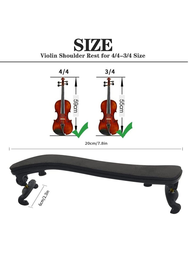 Mike Music Violin Shoulder Rest 4/4-3/4 Size, for 3/4 Violins and 4/4 Violins, with Collapsible and Height Adjustable Feet, Instrument Accessory Violin Accessories  - Image 2