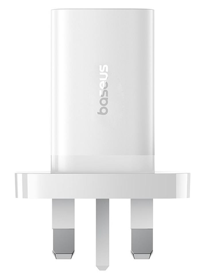 Baseus GaN5 Pro Fast Charger C+C 40W UK Moon White - Image 1