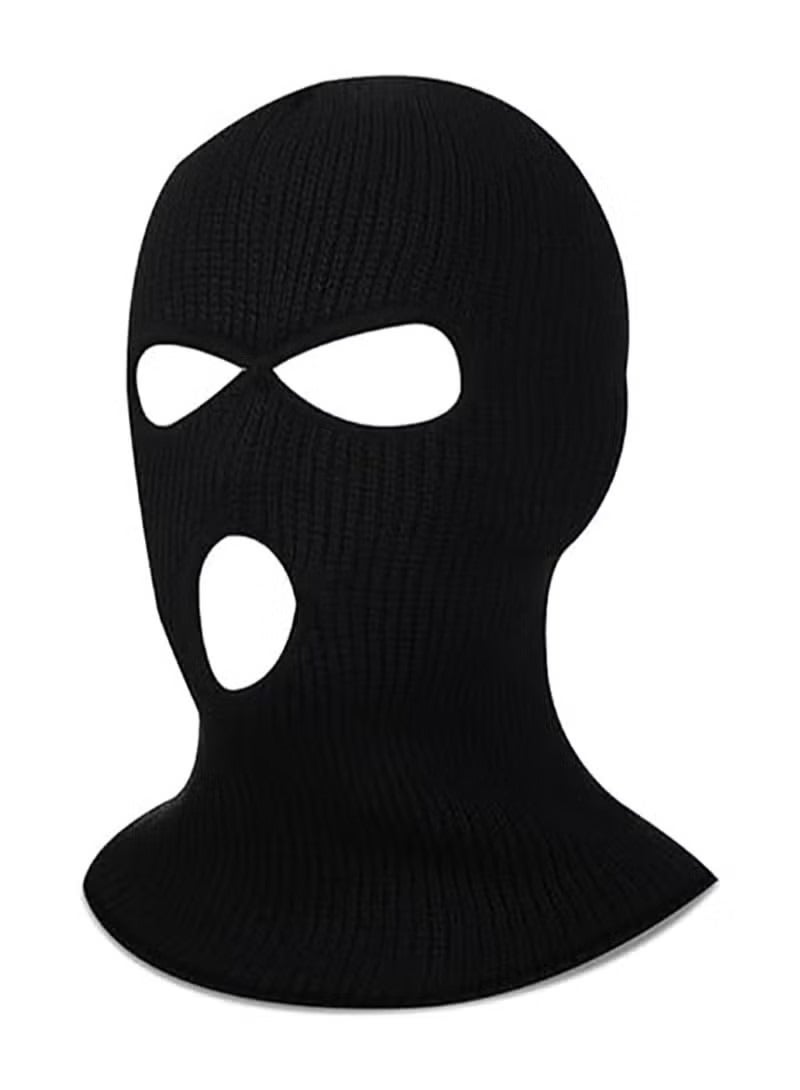 Generic 3 Hole Balaclava Full Face Mask Unisex Winter Neck Warm Knitted Balaclava Face Cover for Men Women Outdoor Sport Fishing Skiing One Size Fit All  - Image 1