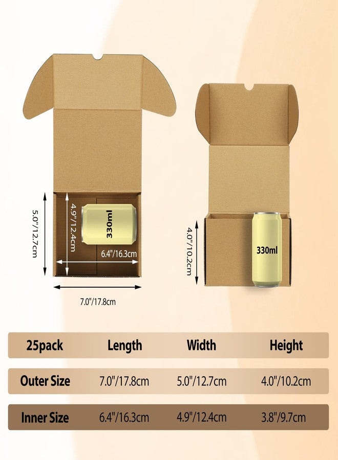 RLAVBL 7x5x4 Shipping Boxes Set of 25, Brown Corrugated Cardboard Box for Packing, Mailing, Business - Image 2