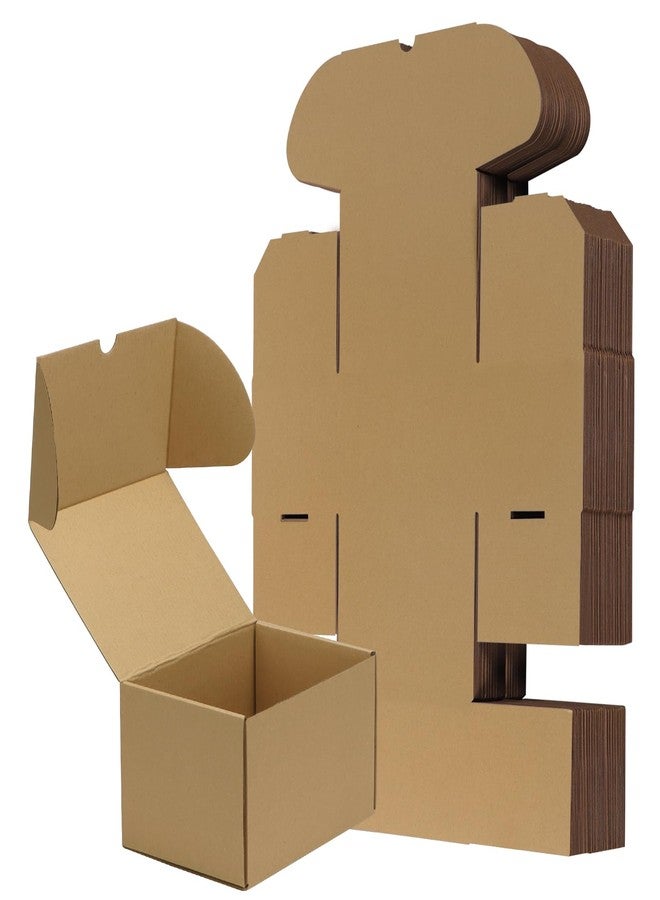 RLAVBL 7x5x4 Shipping Boxes Set of 25, Brown Corrugated Cardboard Box for Packing, Mailing, Business - Image 1