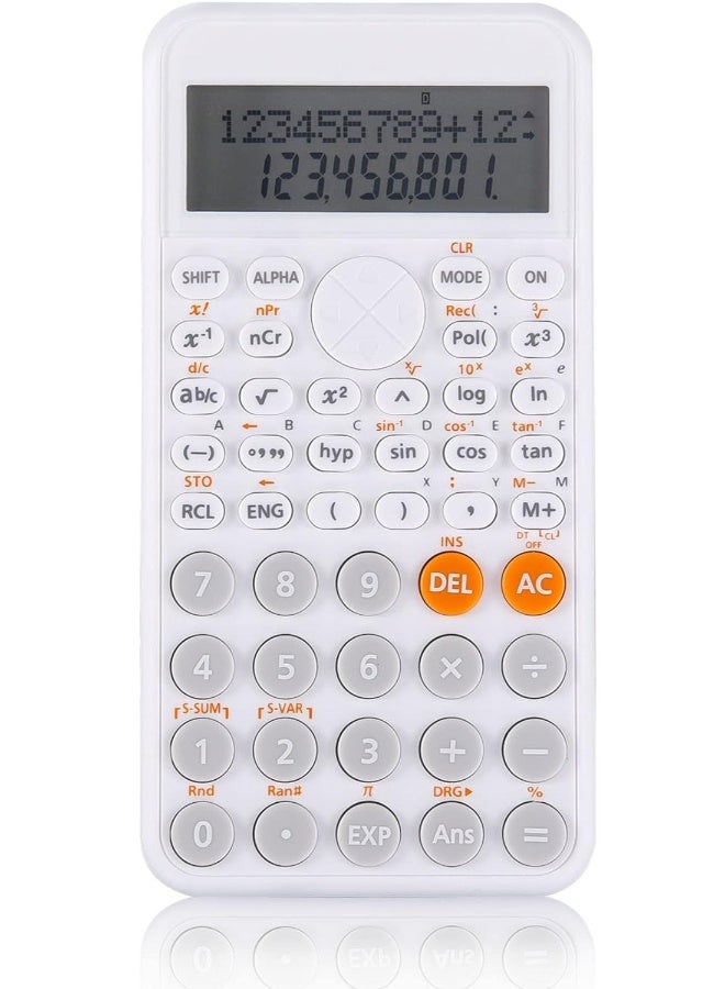 Scientific Calculator 2-Line Standard Scientific Calculator Cute Desk Accessories Portable and Cute School Office Supplies Suitable for Primary School to College Student Use - Image 1