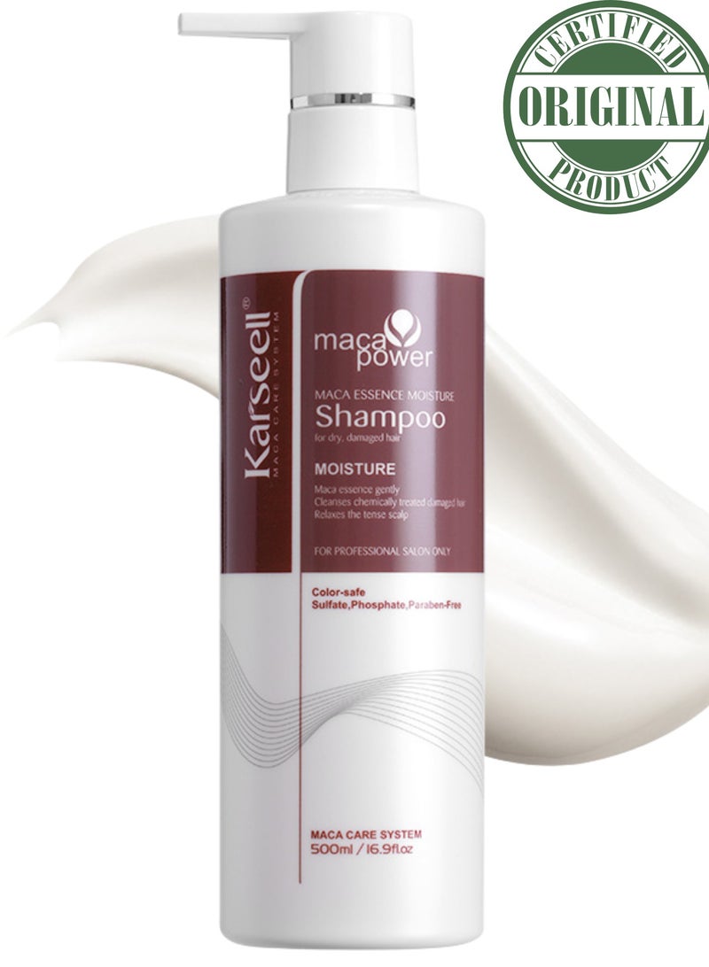 كارسيل شامبو كارسيل بزيت الأرجان للإصلاح العميق والترطيب – تركيبة مغذية بزيت الأرجان المغربي للشعر الجاف والتالف والمعالج بالألوان – 500 مل - Image 1