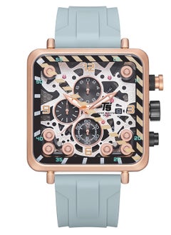 T5 T5 Men's Chronograph Square Dial Silicone Strap Watch  - Image 1