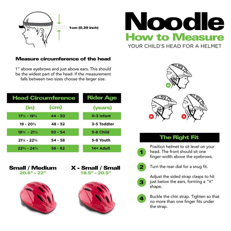 Joovy Noodle Multi-Sport Helmet XS-S, Kids Adjustable Bike Helmet, Red - Image 2
