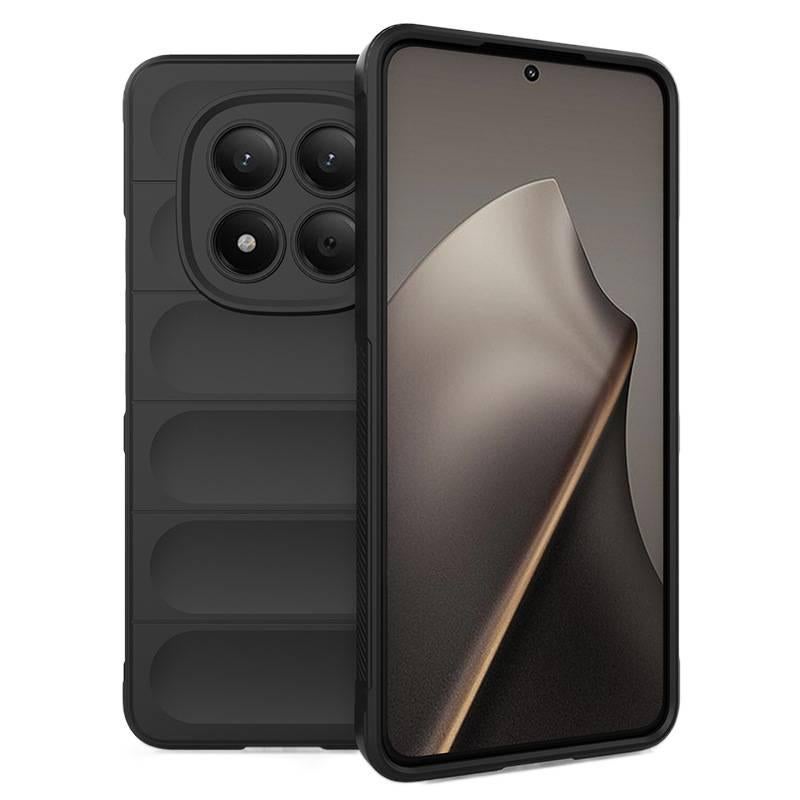 غطاء واقي بTPU + PC لـ Redmi Note 14 باللون أسود مضاد للانزلاق من مادة TPU مع حماية من السقوط وملمس ناعم مع مقاوم للصدمات مع قبضة مضادة للانزلاق للطاولة للمكتب المنزلي - Image 1
