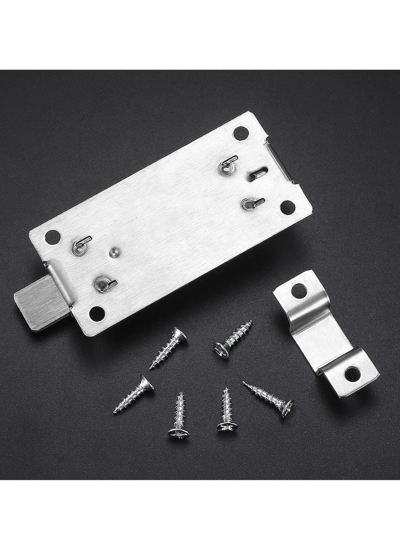 SYOSI 4 Inch Door Locks PCS Garden Gate Stainless Steel Latches Bolt Lock Latch Barrel Sliding with Padlock Hole for Wooden Gates Shed  - Image 3