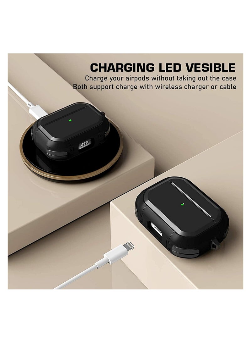 ELTRAZONE AirPods Pro Case Cover with Keychain Full Protective Shockproof Soft TPU Accessories Skin Compatible for Apple Airpods Pro Case for Women Men Girls Boys Front LED Visible - Image 4