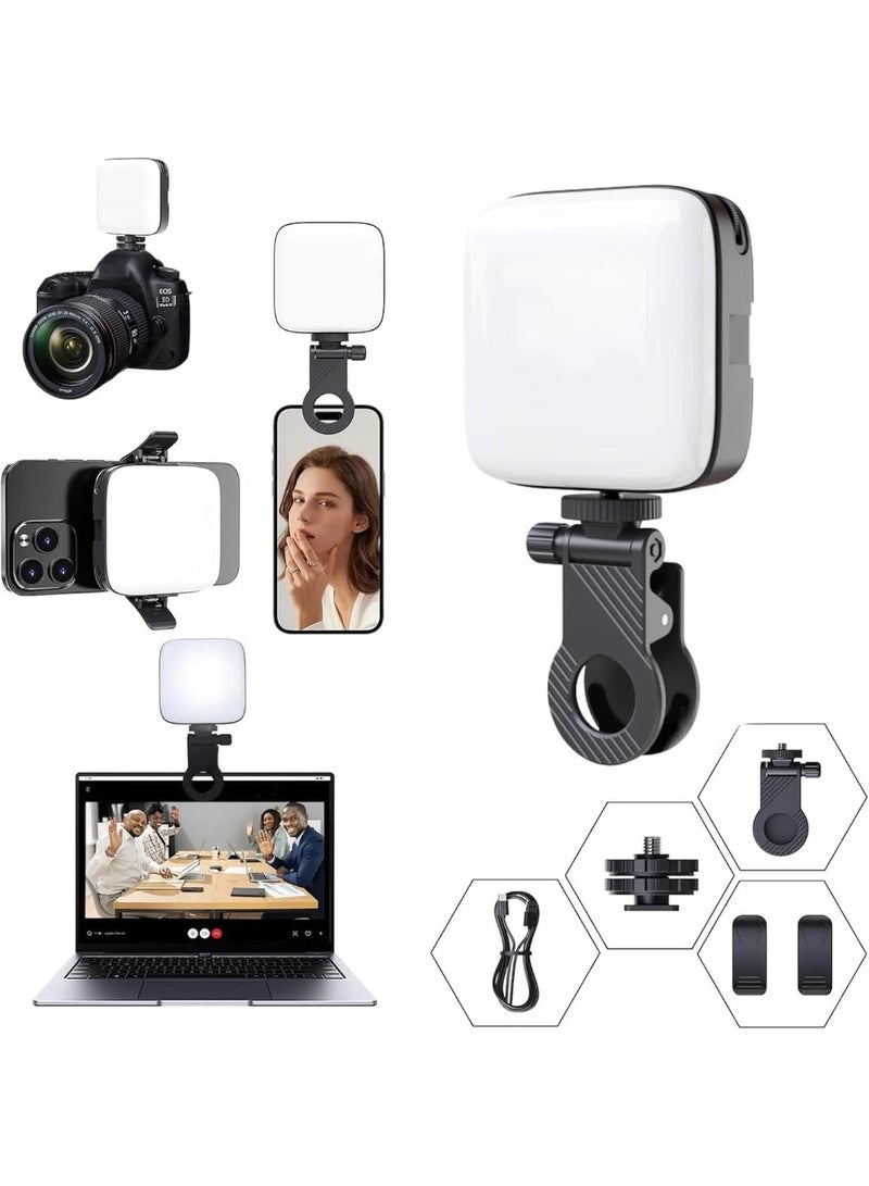 Clip-On Selfie Light with 64 LEDs – Rechargeable & Adjustable Video Light for Phone, Laptop, Camera – Perfect for Makeup, YouTube, TikTok, Live Streaming, and Meetings - Image 3