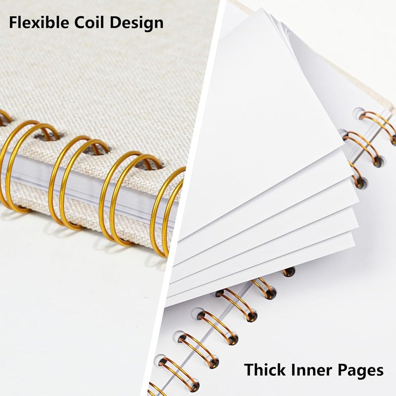 Hiwhy DIY Photo Album 20.5 x 20.5 cm Scrapbook Photo Book with 40 White Pages, Memory Book for Wedding, Birthday, Anniversary, Baby, Beige - Image 3