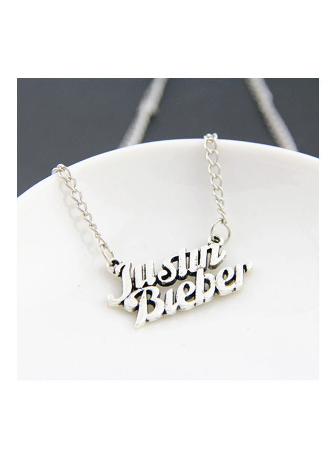NIBEMINENT Fashion Solid Colour Letter Simple Temperament Sweater Chain Necklace - Image 1