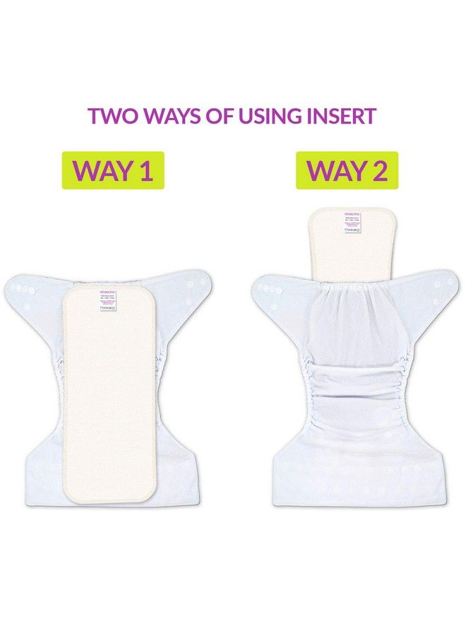 BEMBIKA Cloth Diaper For Inserts Natures Cloth Diaper Liner Reusable Washable Cotton Diaper Nappy Inserts For Baby Cloth Diapers (Set Of 10)(Bemboo Terry4 Layer) - Image 4
