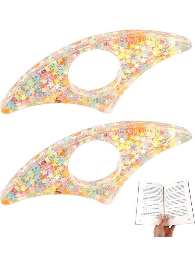 2pcs Reading Thumb Holders, Resin Book Page Holders for Teachers, Students, Book Lovers - Image 1