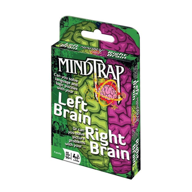 آوتسيت ميديا Outset Media MindTrap: Left Brain Right Brain - تحدي الجانب الأيسر والجانب الأيمن من دماغك - للاعب واحد أو أكثر من عمر 12 عامًا فما فوق - Image 1