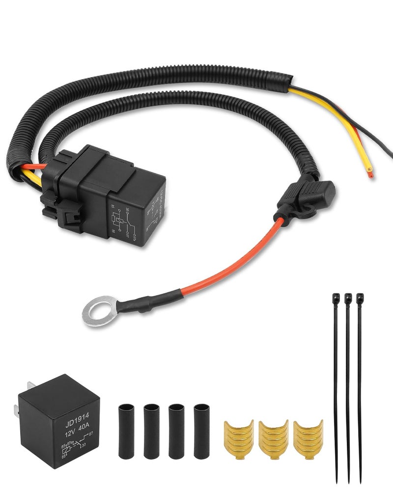 QAGGUM Fuel Pump Relay Wiring Kit Fit for Dodge Jeep Chrysler Ram Durango Grand Caravan Town Country Grand Cherokee 1500 20112013 Electric Fuel Pump Relay Harness Kit Replace 4727370AA CSZDV621AA
