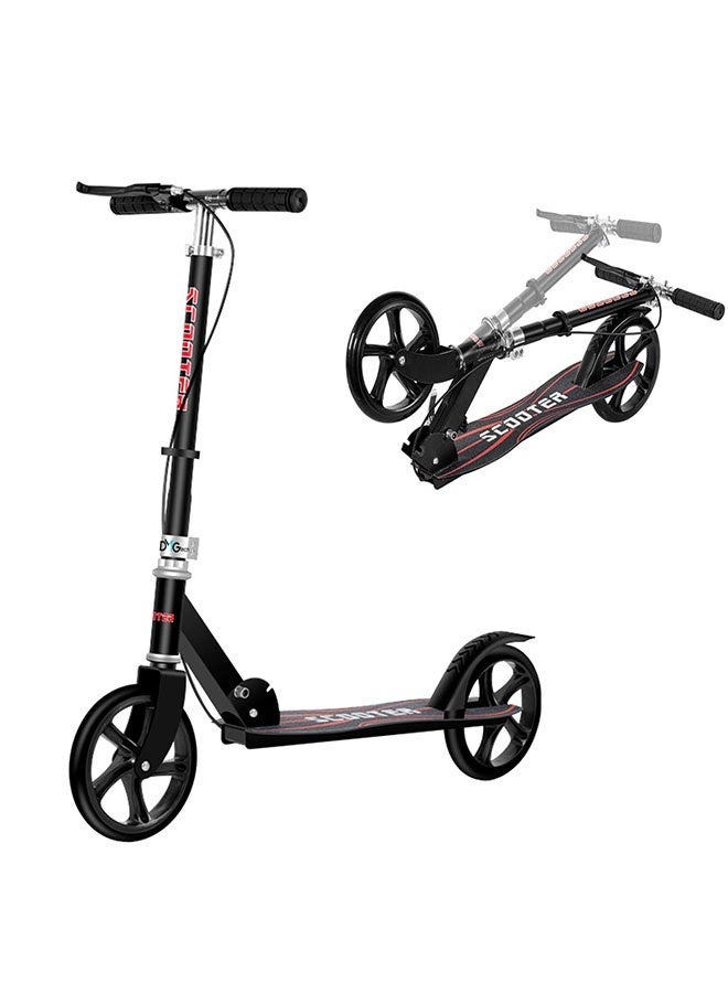 عربست سكوتر للكبار، سكوتر قابل للطي، مزود بفرامل قرصية، ونظام امتصاص صدمات مزدوج، وثلاثة مستويات لتعديل الارتفاع، يتحمل وزنًا يصل إلى 150 كجم، سكوتر مناسب للقفز الحر للأولاد والبنات - Image 1