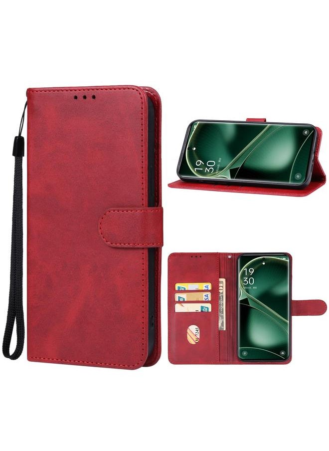 For OPPO Find X7 Ultra Leather Phone Case(Red)  - Image 1