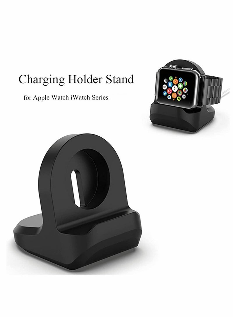 Excefore Charging Stand for Apple Watch,Compatible with Series 7/6/SE/5/4/3/2/1 (45mm, 44mm, 42mm, 41mm, 40mm, 38mm), Nightstand Mode-Black  - Image 4