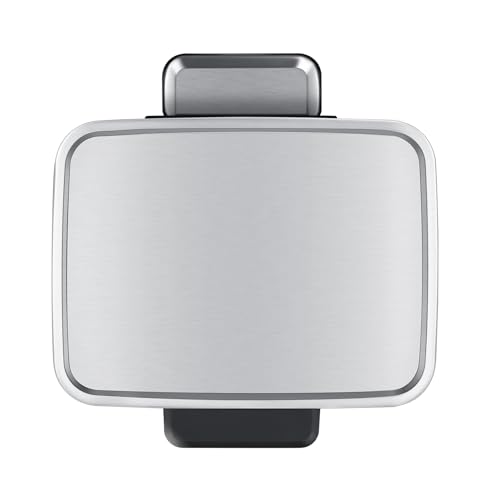 EKO Madison 6L / 1.6 Gal Bathroom Trash Can with Lid and Removable Inner Basket, Rectangular Small Step Trash Can, Brushed Stainless Steel - Image 4