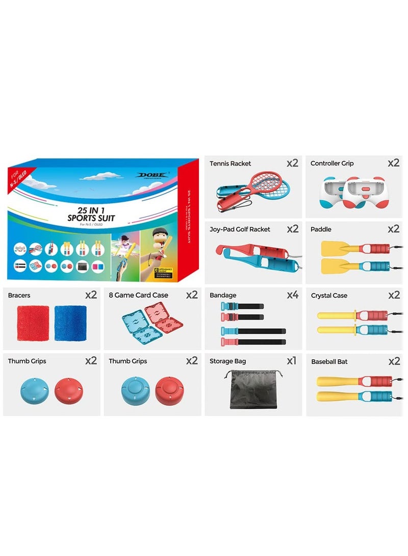 دوبي بدلة ألعاب رياضية 25 في 1 لجهاز نينتندو سويتش/نينتندو سويتش OLED - Image 2