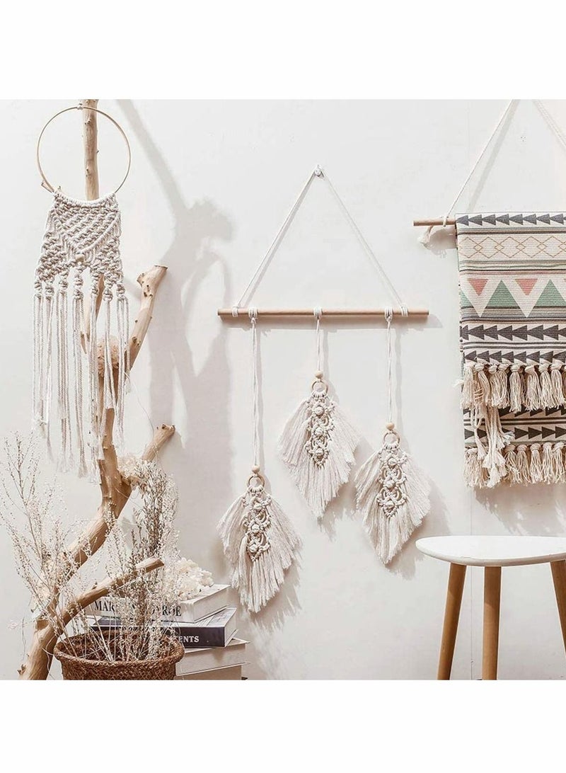 KASTWAVE تطريز جداري من المكرومه مصنوع يدويًا فن منسوج لوحات الفراشة بوهو ديكور منزلي - Image 2