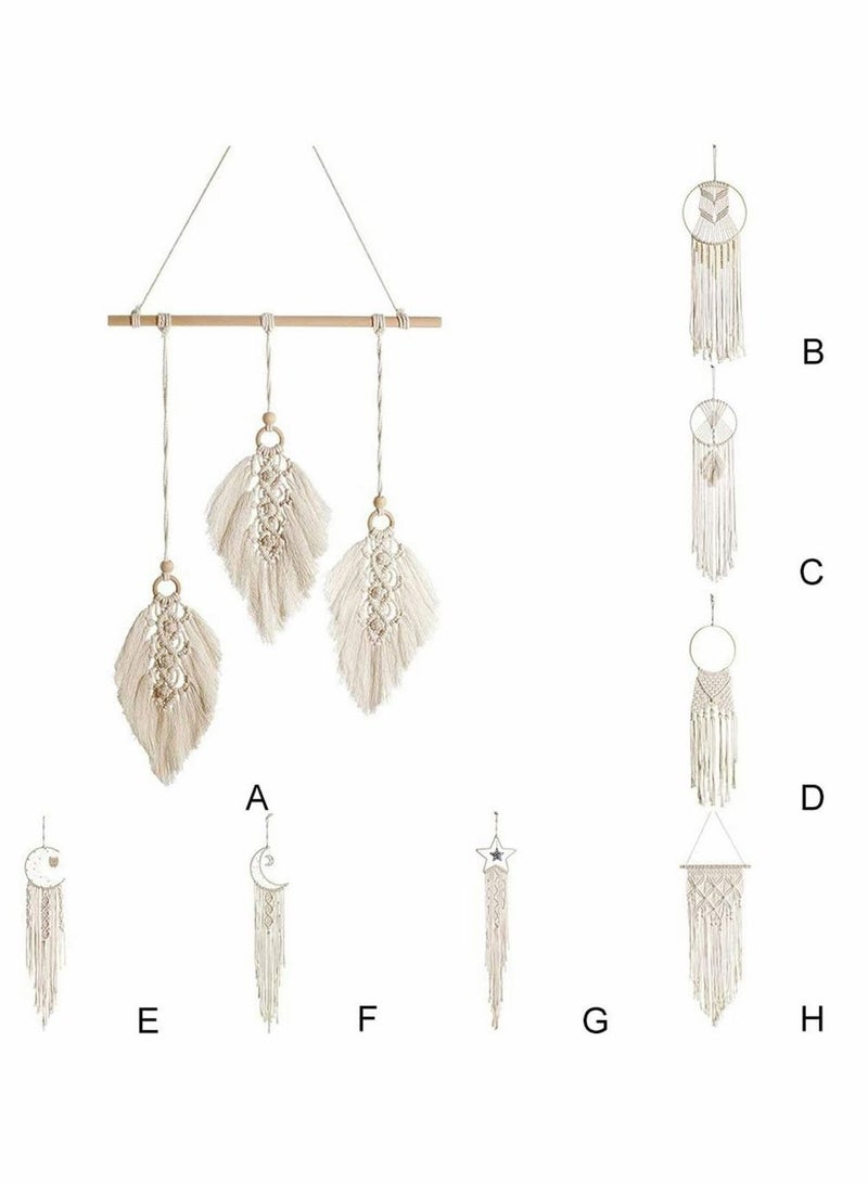 KASTWAVE تطريز جداري من المكرومه مصنوع يدويًا فن منسوج لوحات الفراشة بوهو ديكور منزلي - Image 5