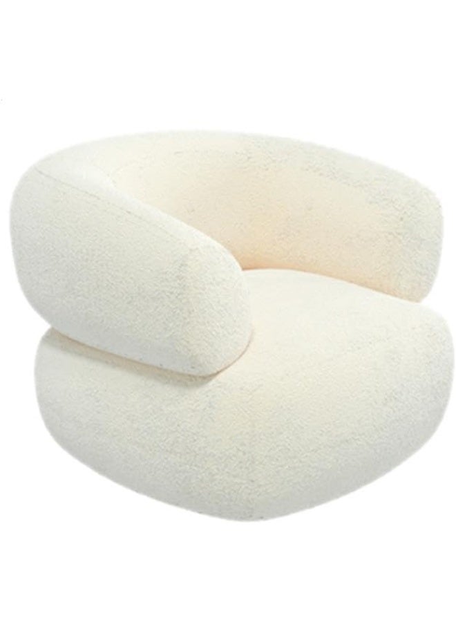 Comfynest Modern Sherpa Upholstered Wood Frame Sofa with Scratch-Resistant Design