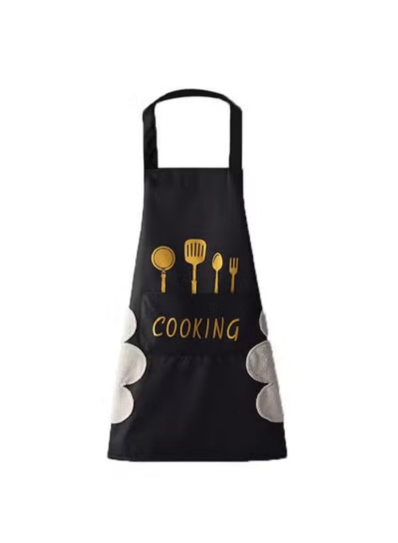 مريلة الطهي، مريلة عابرة للظهر للنساء والرجال، مريلة مقاومة للماء من PVC مع جيوب كبيرة، لتجفيف اليدين، مريلة مطبخ للطبخ والخبز والحلاق والشواء والأعمال الخشبية واللحام وعمل النجار. - Image 1