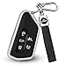 FT FUNTOR Key Fob Cover for VolkswagenSoft TPU Full Protection Case Compatibale With VW Golf GTI Atlas Skoda Octavia ID3 ID4 MK8 Black 5 Buttons - Image 2