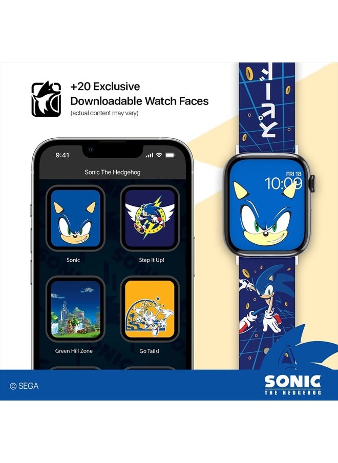 MobyFox - Sonic the Hedgehog Smartwatch Band - Officially Licensed, Compatible with Every Size & Series of Apple Watch (watch not included) - Image 1