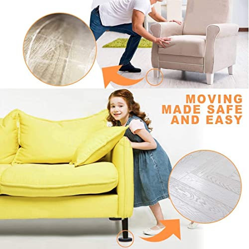 Nourish Furniture Sliders for Hardwood Floors, 4 Pieces, Reusable Moving Pads Heavy Duty, Move Heavy Furniture Quickly and Easily, Leave Under Furniture to Easily Move for Cleaning - Image 3