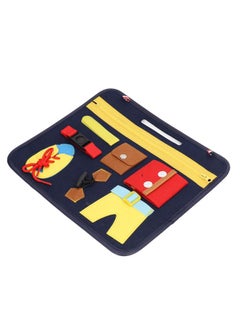 نيبمينينت Busy Board Portable Dark Blue Montessori Felt for Toddlers Autism Training Toy Educational Teaching Aids  - Image 5