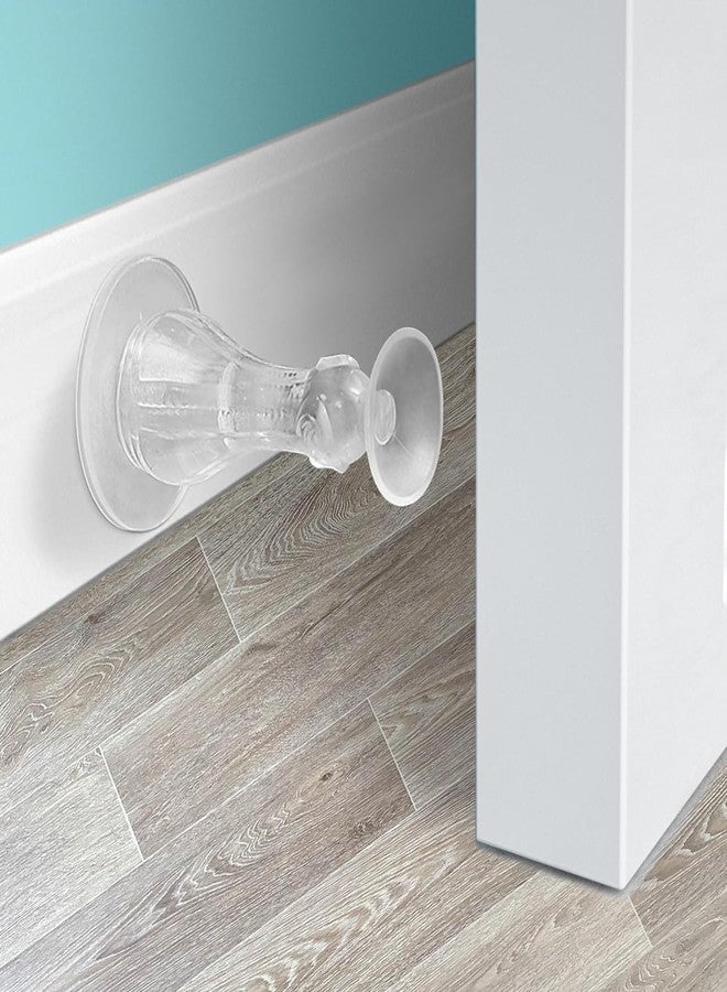 ATHA Silicone Door Stopper Mute Anti Collision Pad Door Stop Bumper Non-Punch Wall Protection Door Wall Buffer Home Improvement (Pack of 2_Multicolor) - Image 1