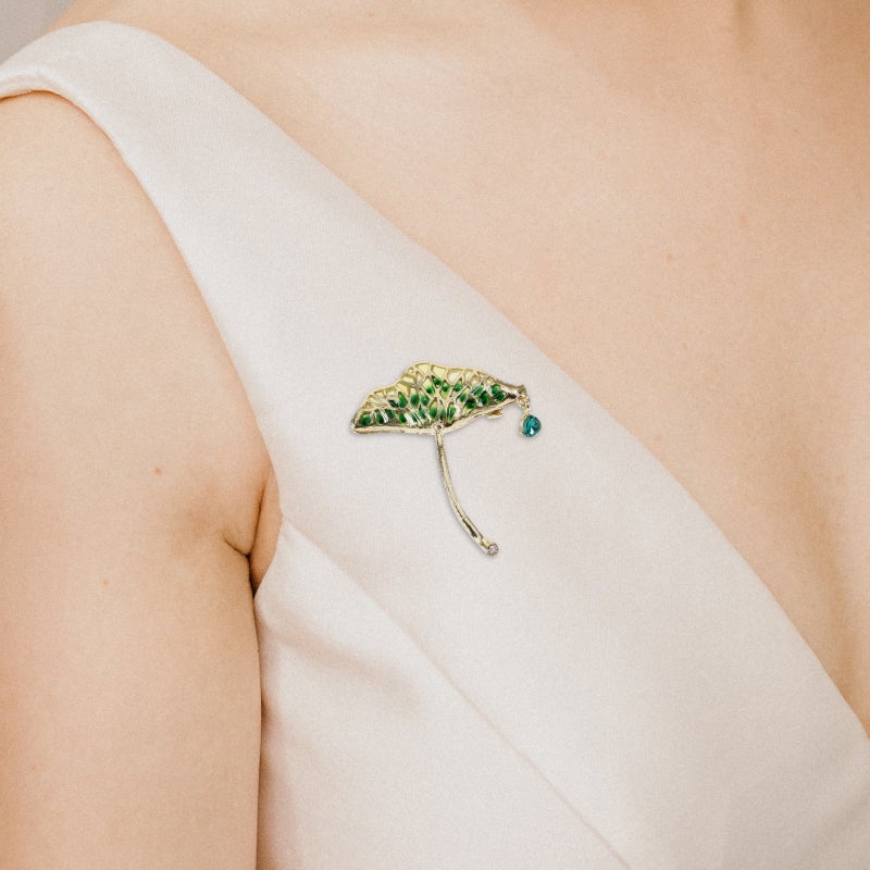 Leaf Brooch Pin Lovely Brooch Women Clothes Lapel Pin Decoration Pin For Scarf - Image 5