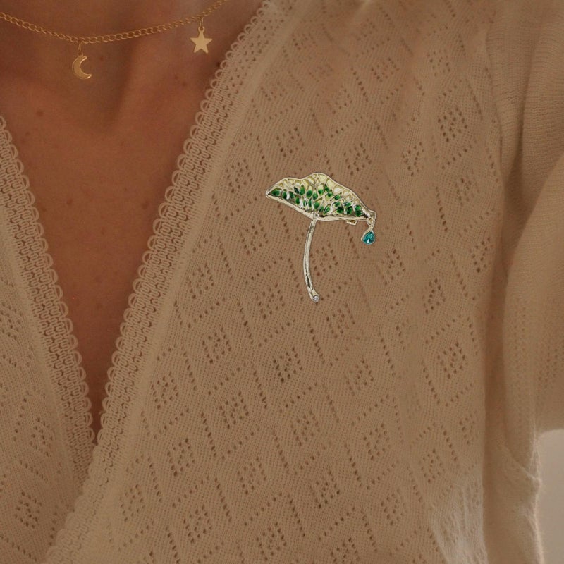 Leaf Brooch Pin Lovely Brooch Women Clothes Lapel Pin Decoration Pin For Scarf - Image 2