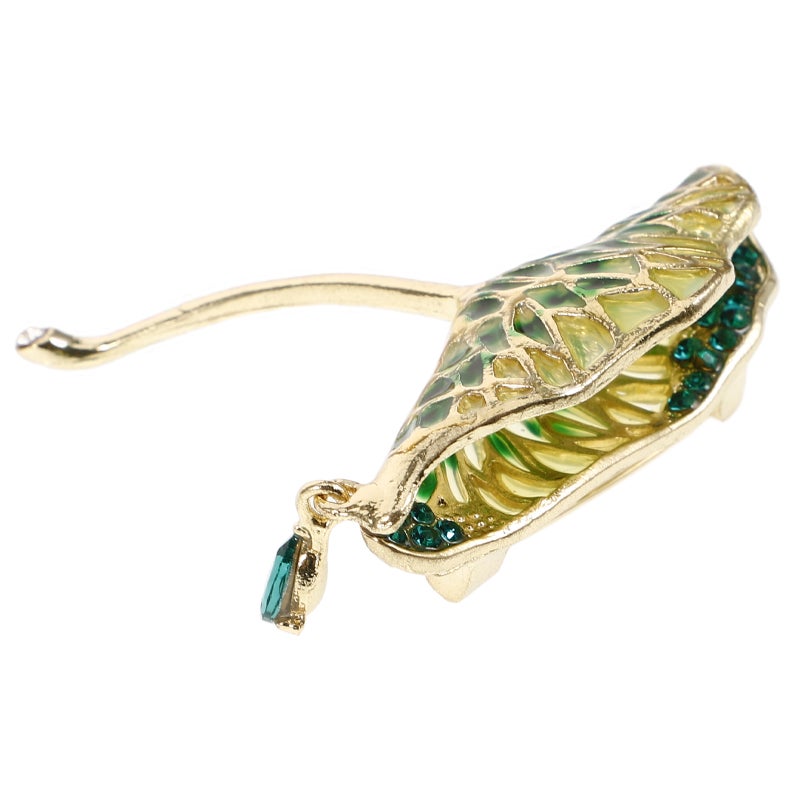 Leaf Brooch Pin Lovely Brooch Women Clothes Lapel Pin Decoration Pin For Scarf - Image 1