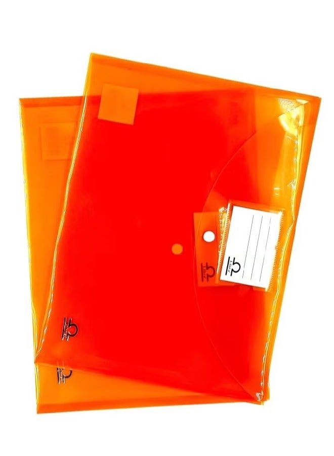 ليبرا 5-Pack – Envelope Button Bag Foolscap Size, 200 Micron Durable Document Pouch for Office, School & Home - Image 2