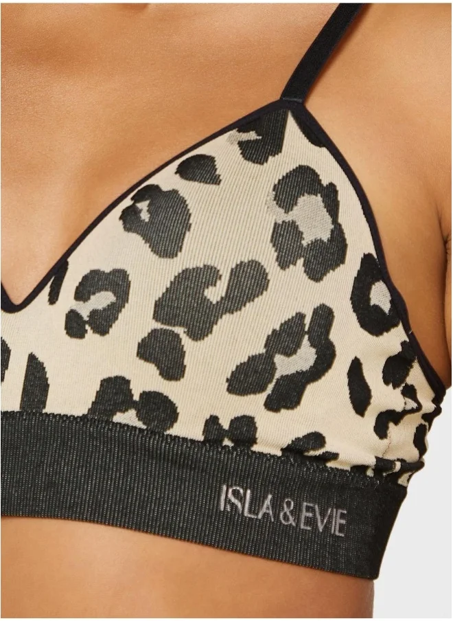 Isla & Evie Strap Detail Plunge Neck Bra