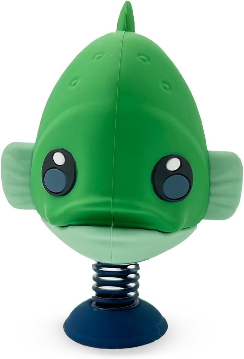 GOOFBALLS Bass Fish Dashboard Dancer – Funny Bobblehead for Fishing Lovers – Wiggly Big-Eyed Bass for Car Dash – Unique Fishing Gift for Anglers – Soft Touch Plastic with Adhesive Pad for Easy Mounting - Image 1
