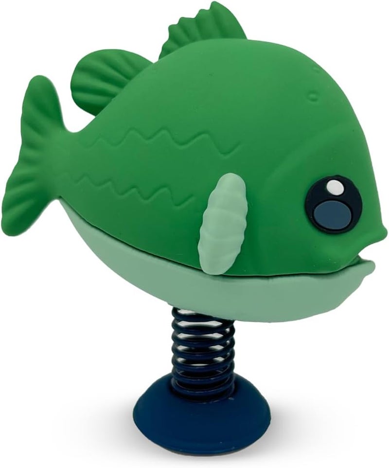 GOOFBALLS Bass Fish Dashboard Dancer – Funny Bobblehead for Fishing Lovers – Wiggly Big-Eyed Bass for Car Dash – Unique Fishing Gift for Anglers – Soft Touch Plastic with Adhesive Pad for Easy Mounting - Image 2